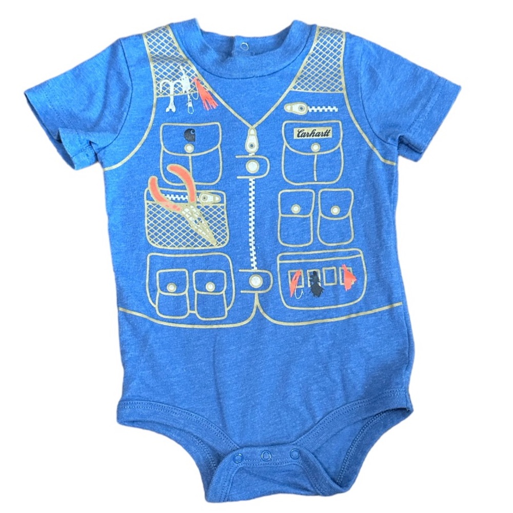 Carhartt Infant Boys' Long-Sleeve Knit Elk and Fishing Graphic Bodysuit- 12mos
